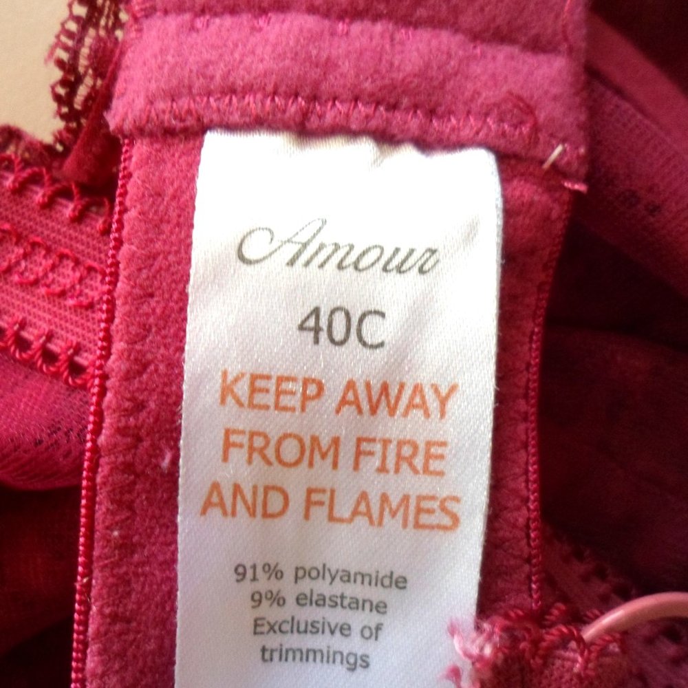 NWOT- Amour Raspberry Red Bra - Picture 7 of 7